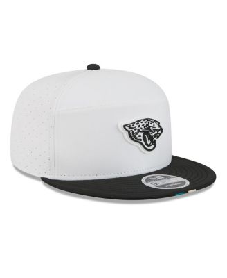 Men's White/Black Jacksonville Jaguars 2025 NFL Training Camp Split Panel 9FIFTY Snapback Hat