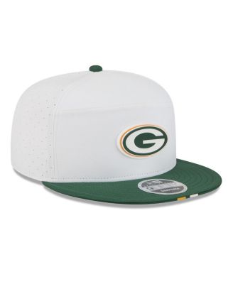 Men's White/Green Bay Packers 2025 NFL Training Camp Split Panel 9FIFTY Snapback Hat