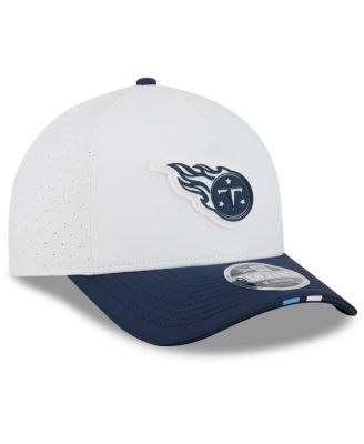Men's White/Navy Tennessee Titans 2025 NFL Training Camp A-Frame 9FORTY Adjustable Hat