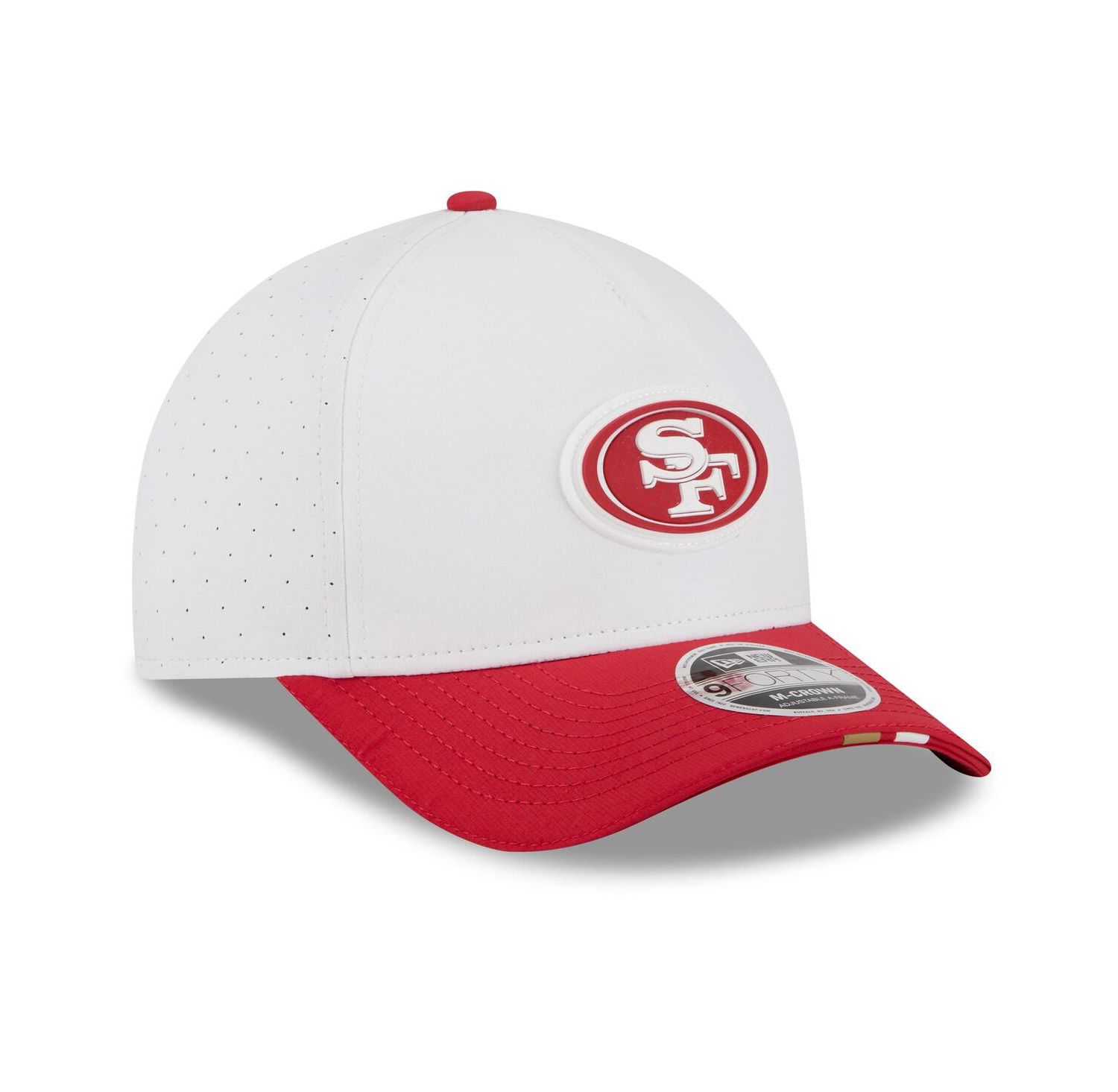 Men's White/Scarlet San Francisco 49ers 2025 NFL Training Camp A-Frame 9FORTY Adjustable Hat