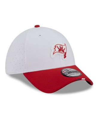 Men's White/Red Tampa Bay Buccaneers 2025 NFL Training Camp 39THIRTY Flex Hat