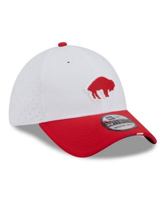 Men's White/Red Buffalo Bills 2025 NFL Training Camp Throwback Logo 39THIRTY Flex Hat