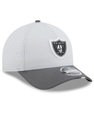 Men's Gray/Graphite Las Vegas Raiders 2025 NFL Training Camp A-Frame 9FORTY Adjustable Hat
