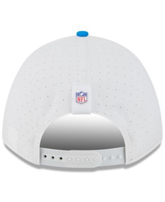 Big Boys and Girls White/Blue Detroit Lions 2025 NFL Training Camp A-Frame 9FORTY Adjustable Hat
