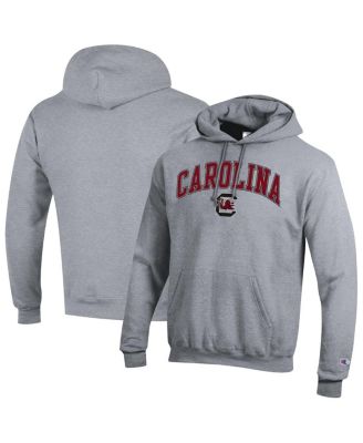 Champion - Men's Heather Gray South Carolina Gamecocks Arch Over Logo Pullover Hoodie