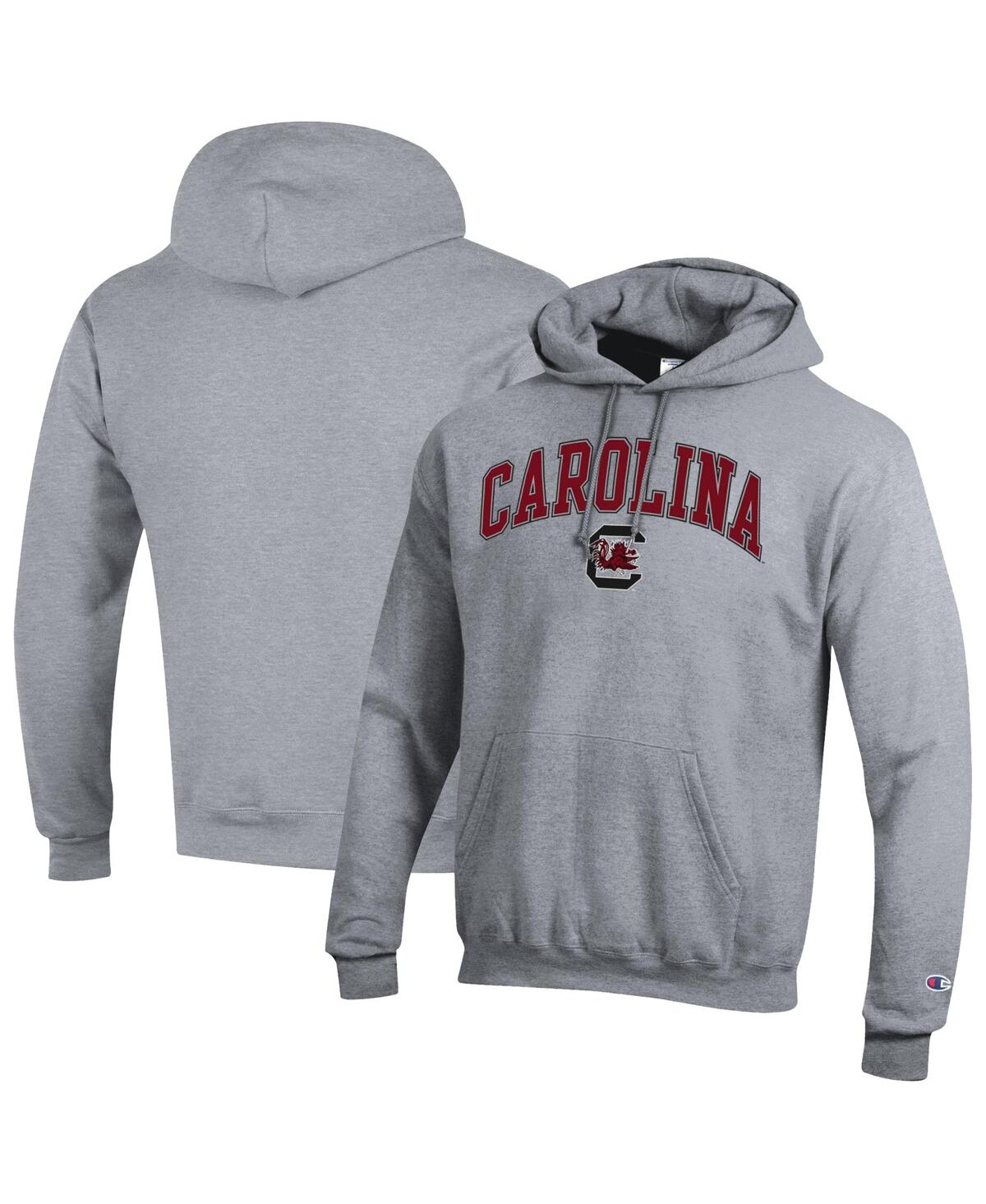 Men'sÂ Heather Gray South Carolina Gamecocks Arch Over Logo Pullover Hoodie - Heather Gray