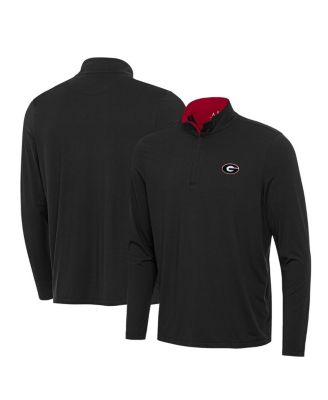 Antigua - Men's Black Georgia Bulldogs Content Quarter-Zip Pullover Sweatshirt