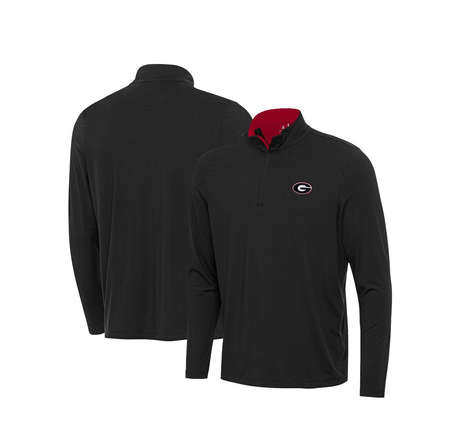 Men's Black Georgia Bulldogs Content Quarter-Zip Pullover Sweatshirt