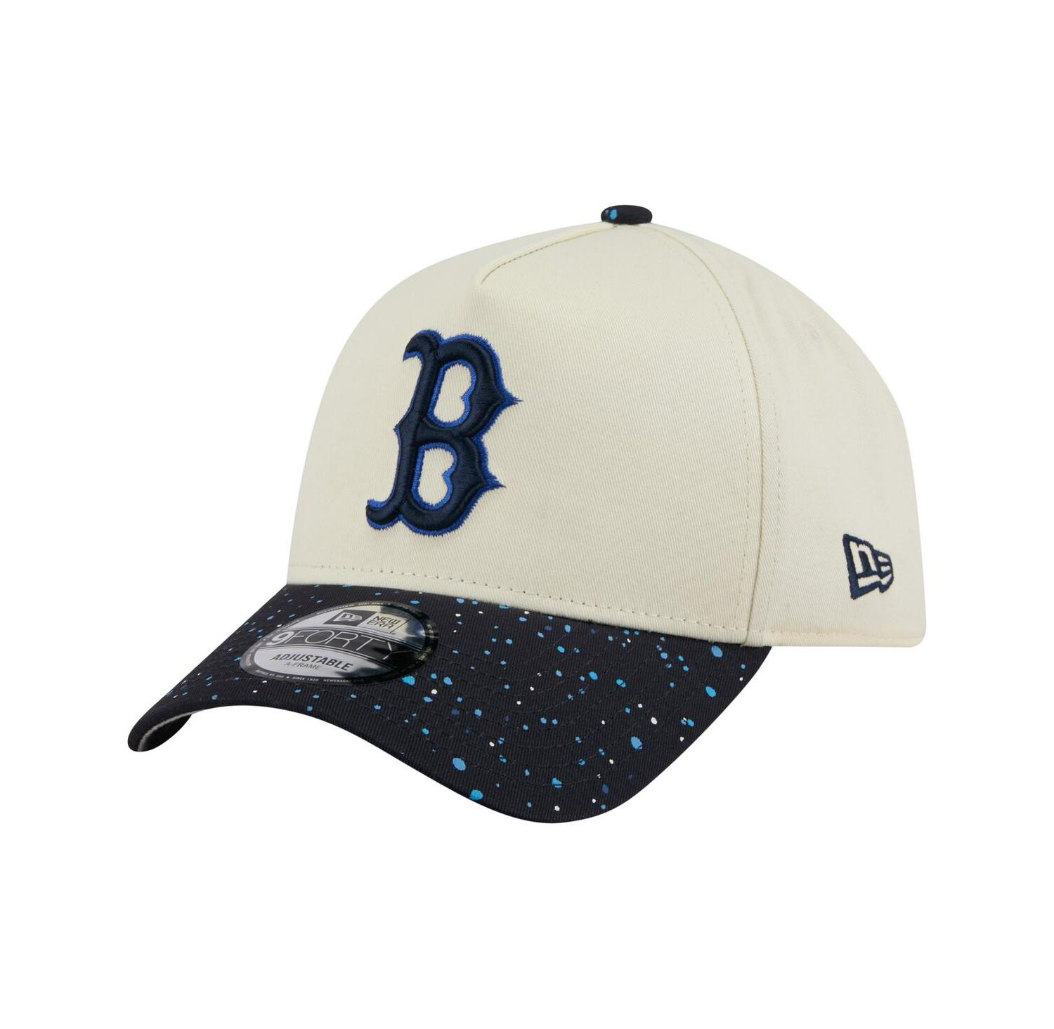 Men's Cream Boston Red Sox Speckle A-Frame 9FORTY Adjustable Hat