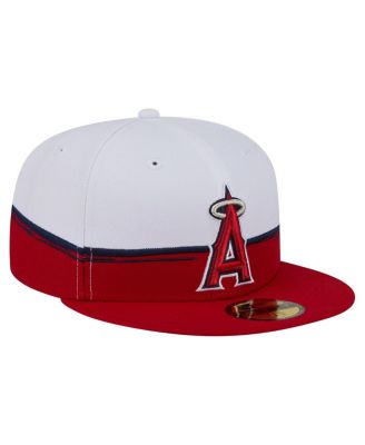 Men's Red/White Los Angeles Angels Paint Stroke 59FIFTY&nbsp;Fitted Hat