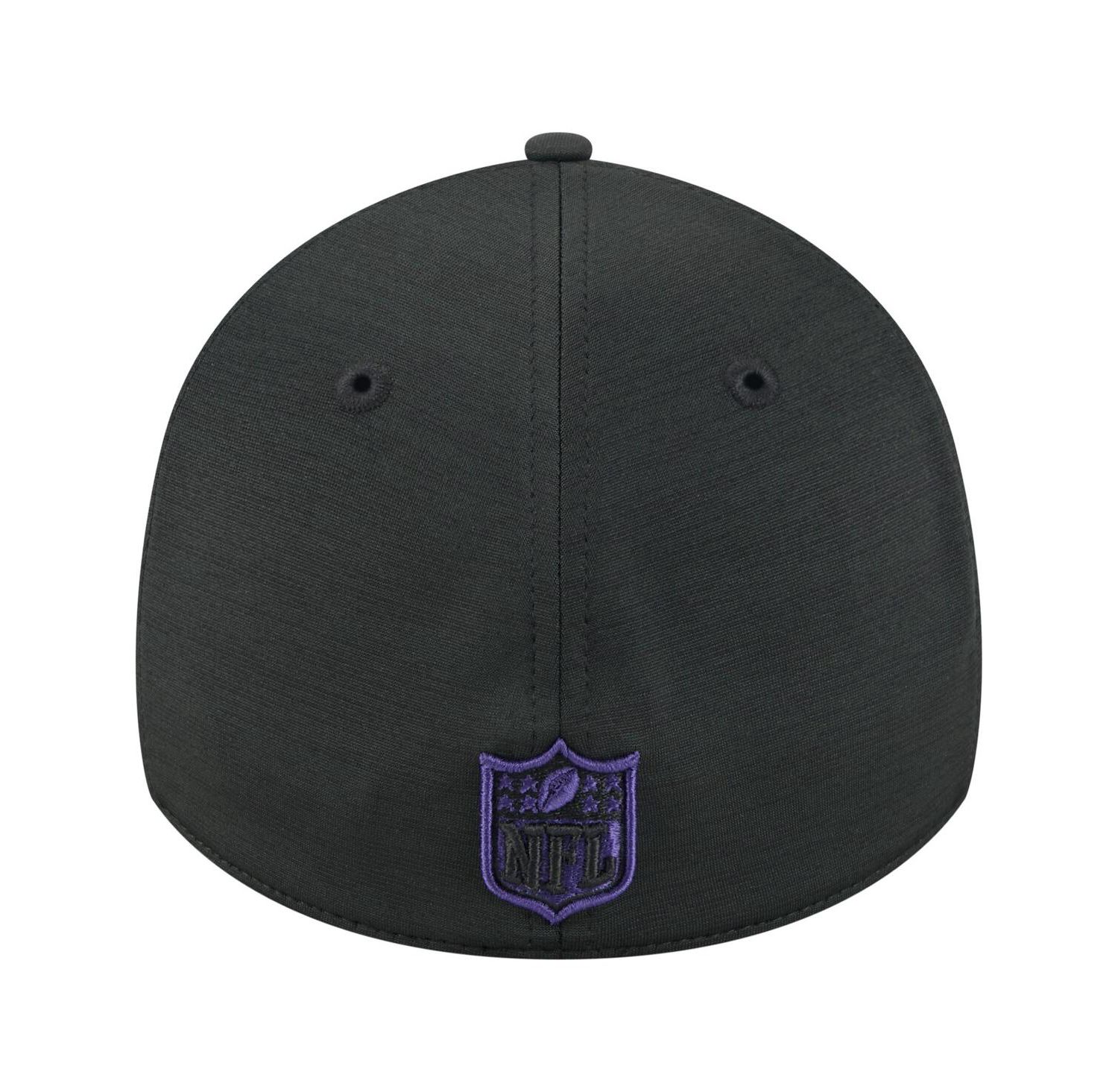 Men's Black Baltimore Ravens Stripes 39THIRTY Flex Hat