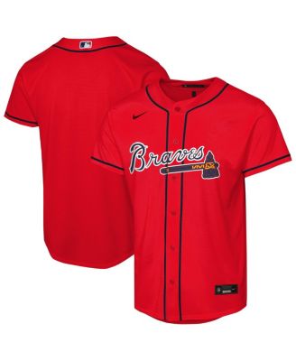 Nike - Big Boys and Girls Red Atlanta Braves Alternate 2 Replica Jersey