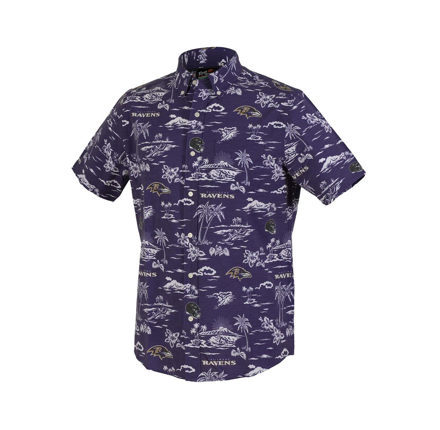 Men's Purple Baltimore Ravens Kekai Performance Button-Down Shirt