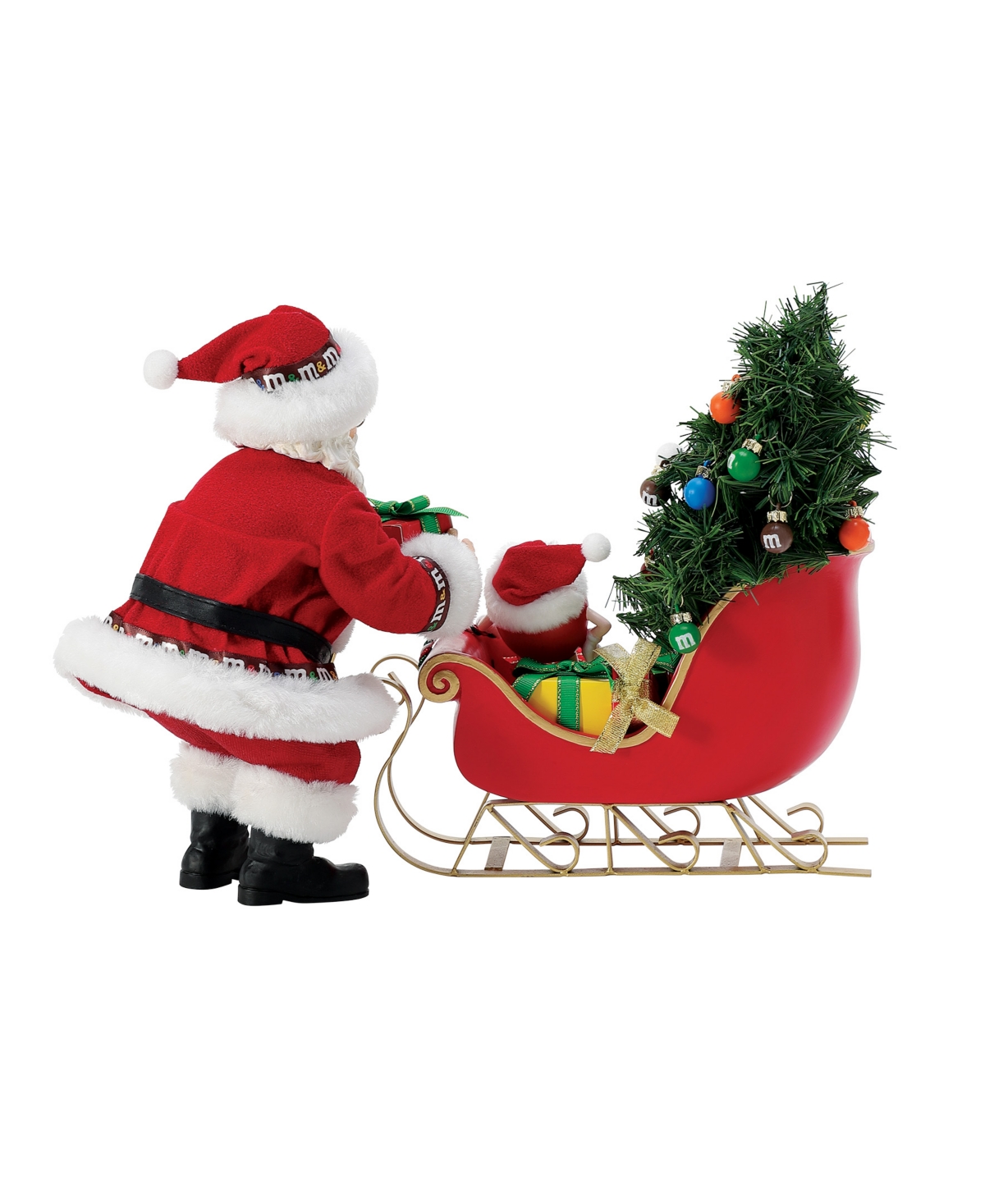 Department Five Possible Dream Santa M&m Sleigh Figurine In Multi