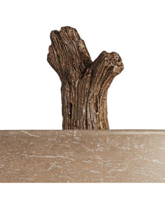 Climbing Bears 22 1/2" High Small Rustic Style Accent Table Lamps Set of 2 USB Port Brown Wood Finish Charging