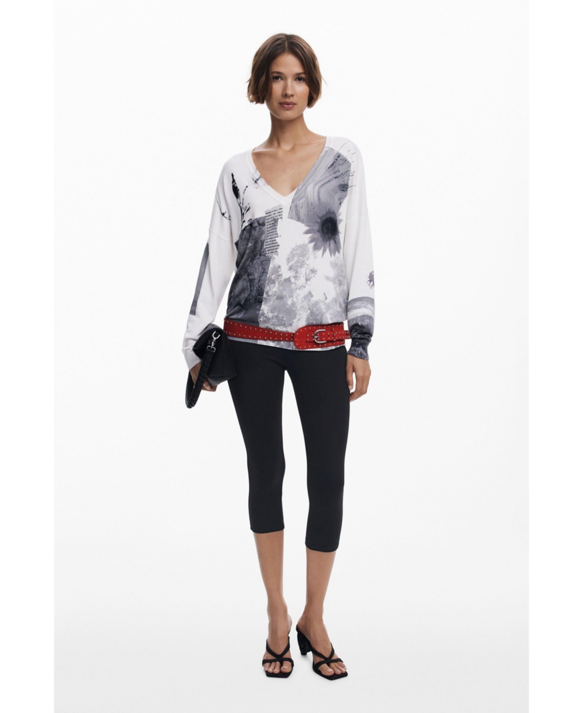 Desigual Mixed Print Sweatshirt In Multi