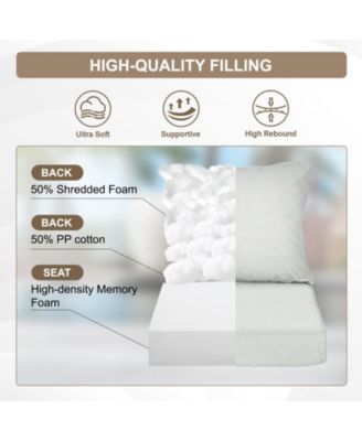 21x21 Inch Outdoor Deep Seat Cushion Set with Adjustable Straps and Waterproof