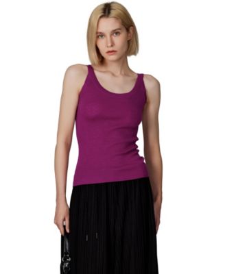 Women's Scoop Neck Tank Top | 75% Merino Wool 25% Silk Ultra-Soft Layering Essential | Natrual Moisture Wicking Sweater
