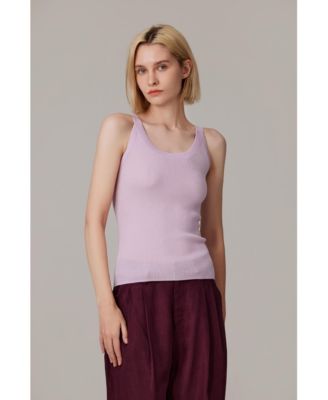 Women's Scoop Neck Tank Top | 75% Merino Wool 25% Silk Ultra-Soft Layering Essential | Natrual Moisture Wicking Sweater