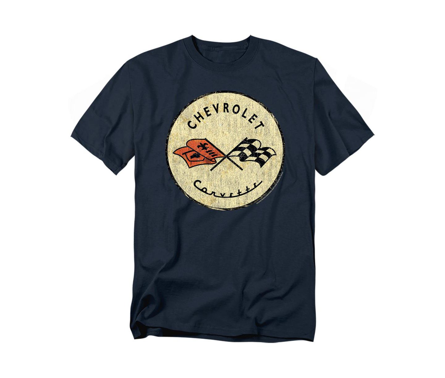 Мужская футболка Corvette Chevrolet Old Vette T-Shirt Navy, цвет: Тёмно-синий — фото 1