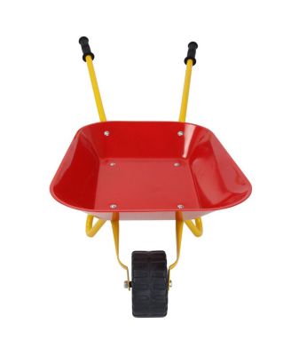 Outdoor Garden Backyard Play Toy Kids Metal Wheelbarrow