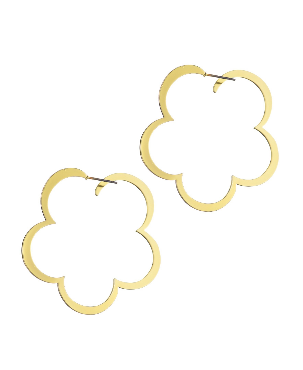 Gold Clover Hoop Earrings - Gold