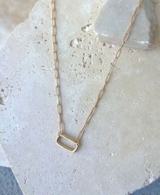 Gold Plated Lock Pendant Necklace