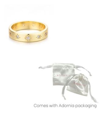Gold Cubic Zirconia Stars Band Ring