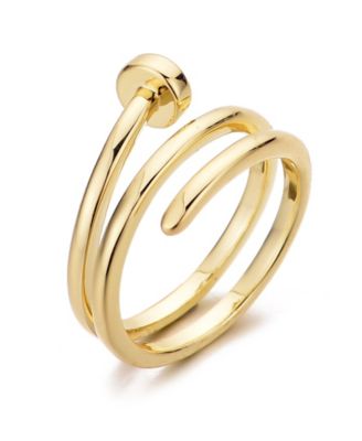 Gold Nail Double Wrap Ring