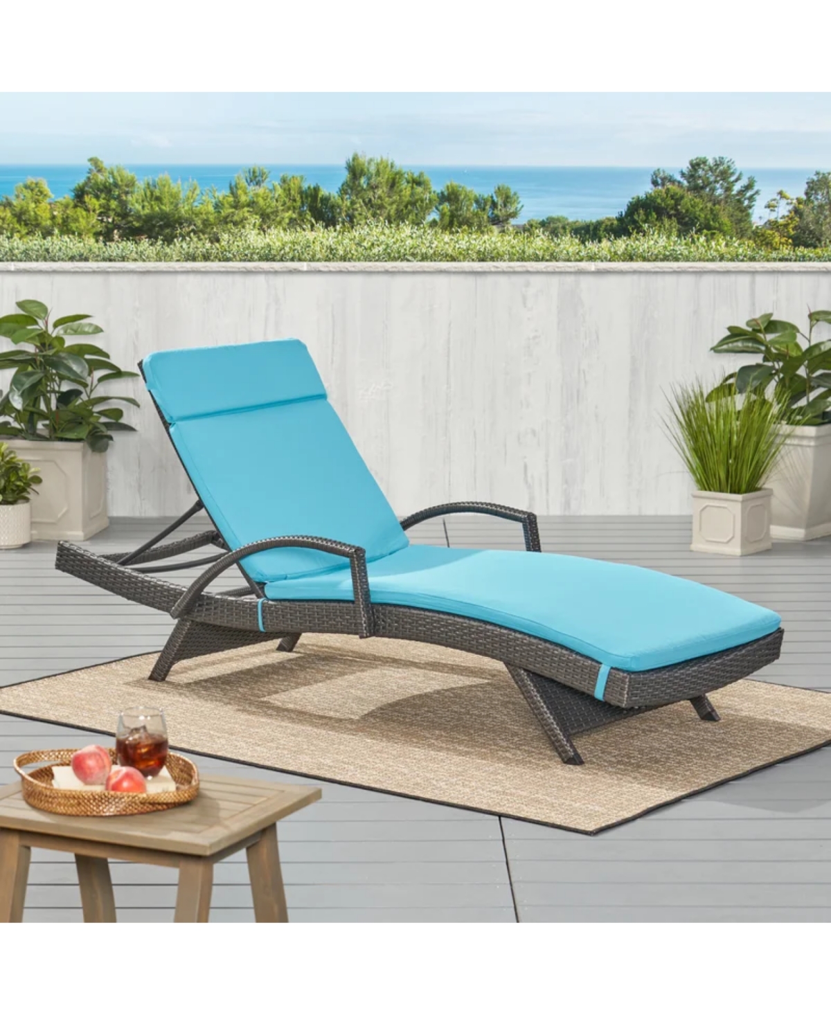 Chaise Lounge Cushion - 79.25&#x22; x 27.50&#x22; - Blue