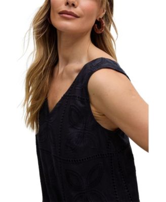 Women's Squire All Over Cut Work Drop Waist Midi Dress