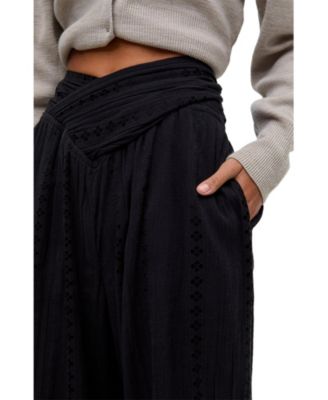 Women's Farrah Wide Leg Jacquard Trouser