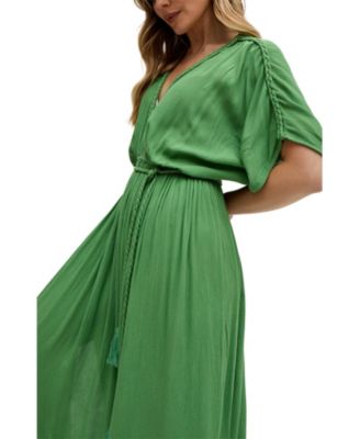 Women's Diamond Plait Neck Maxi Dress