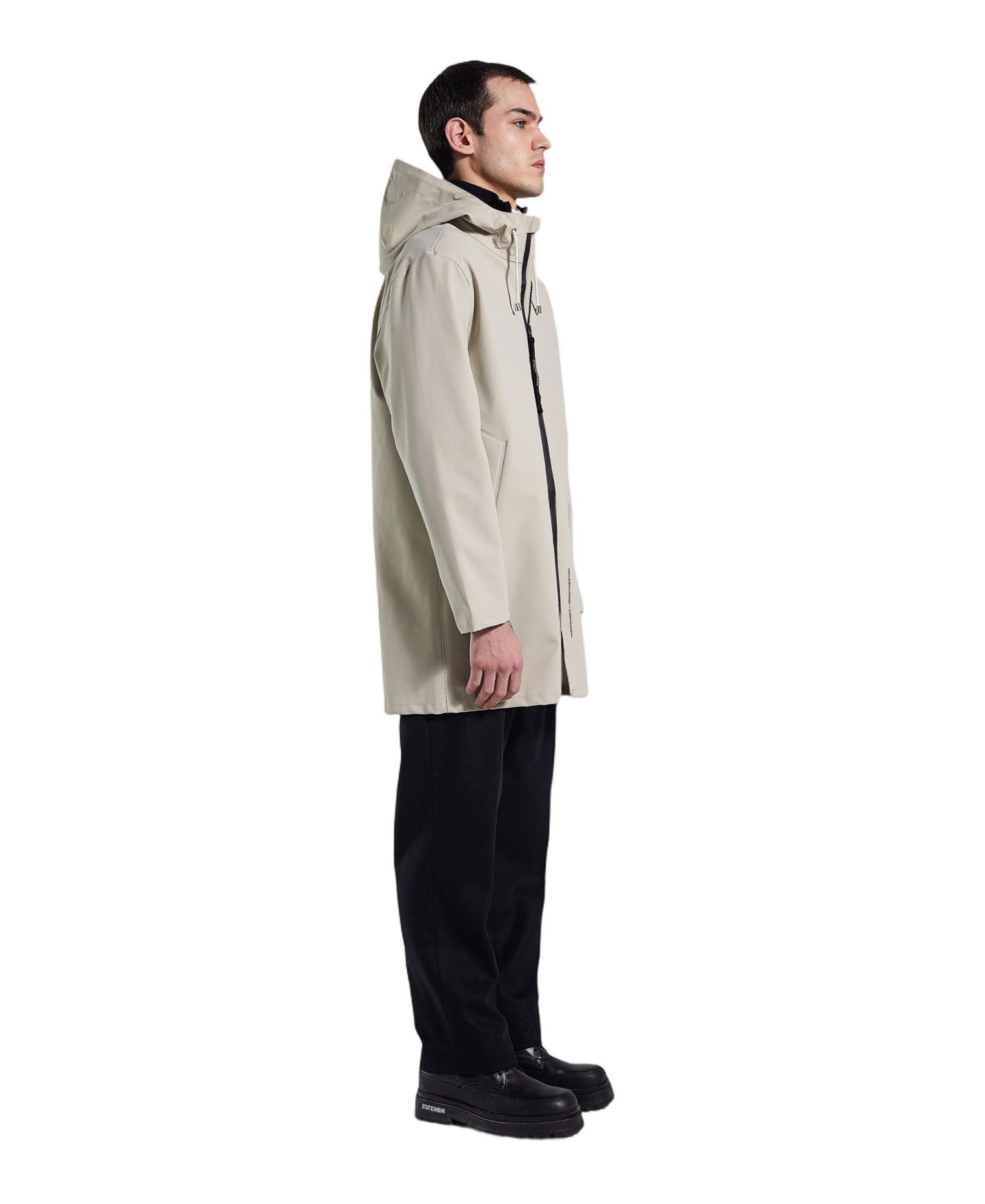 Мужские куртки Stutterheim Stockholm Lightweight Zip Matte Raincoat, цвет: Pelican — фото 2