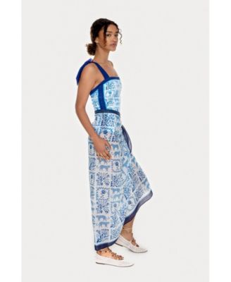 Women's Beach Sarong Wrap - Blue Jungle