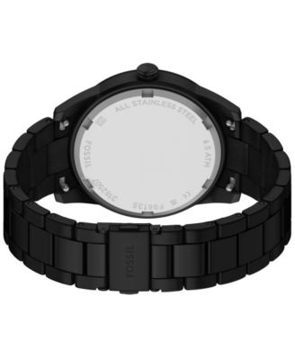 Men's Pearson Multifunction Black Stainless-Steel Watch, 42mm