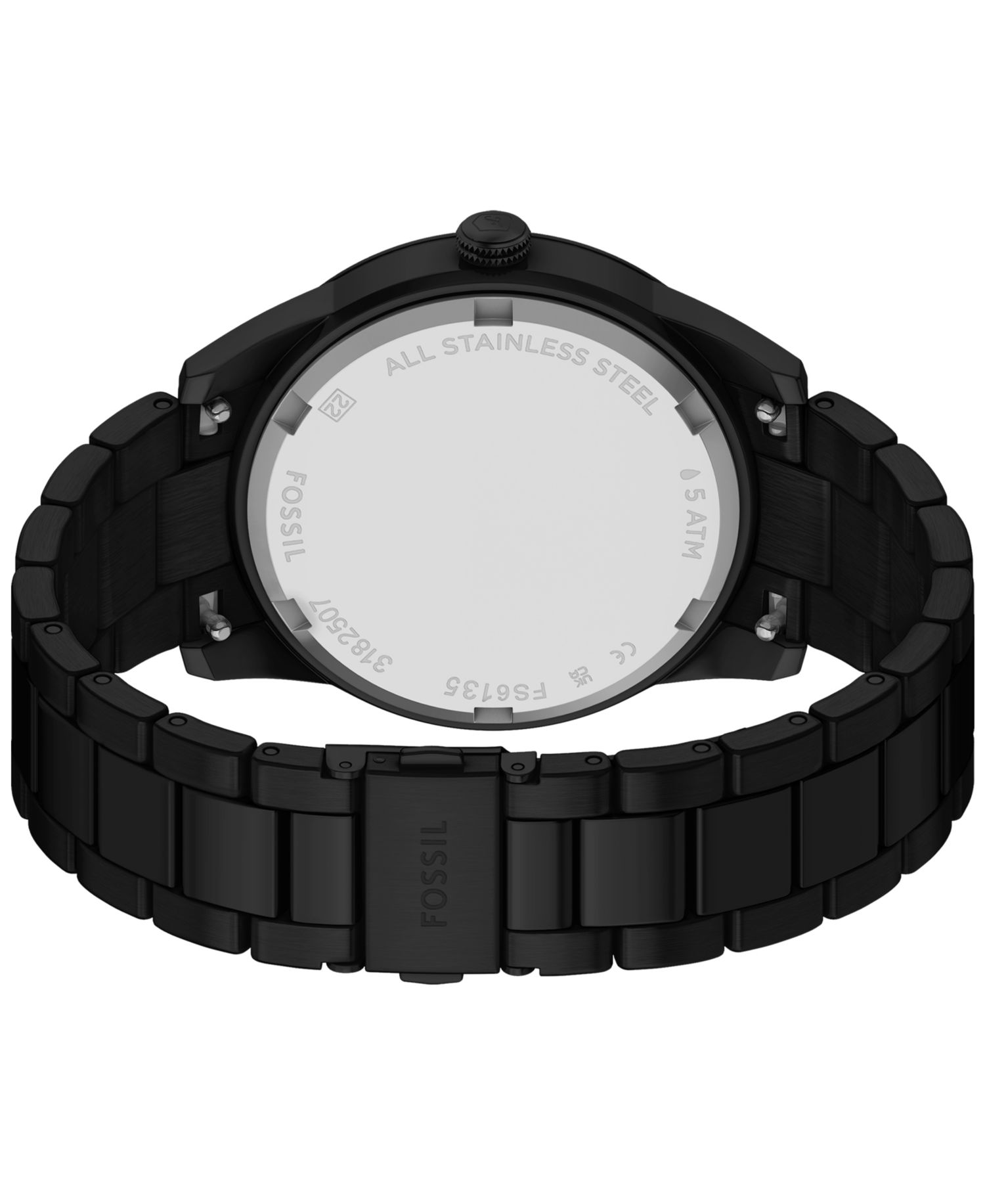 Men's Pearson Multifunction Black Stainless-Steel Watch, 42mm
