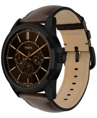 Men's Pearson Multifunction Brown Leather Watch, 42mm