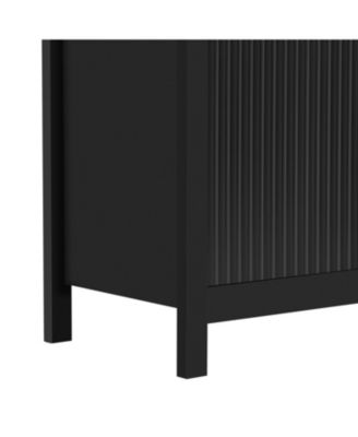 Wave Design Sideboard - Adjustable Shelves Drawers Soft-Close Doors