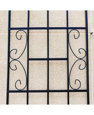 2 Pack Metal Garden Trellis, 86.7" Black