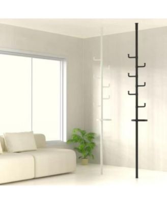 Adjustable Laundry Drying Rack - Tension Rod Black
