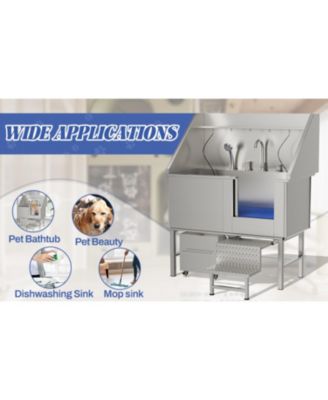 50in Stainless Steel Dog Washing Station