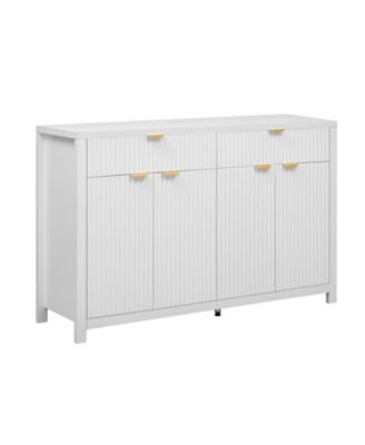 Wave-Pattern Sideboard Cabinet