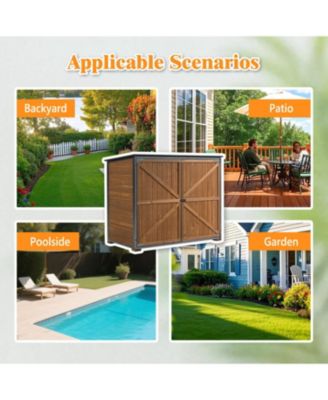 Outdoor Storage Cabinet - Brown