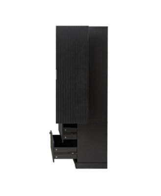 72" Fluted Pantry Cabinet with Drawers & Spice Rack