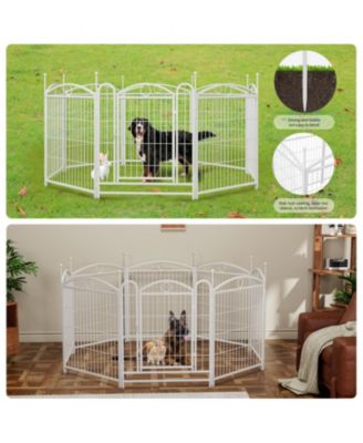 Dog Playpen 32-Inch 8-Panel Metal Pet Fence