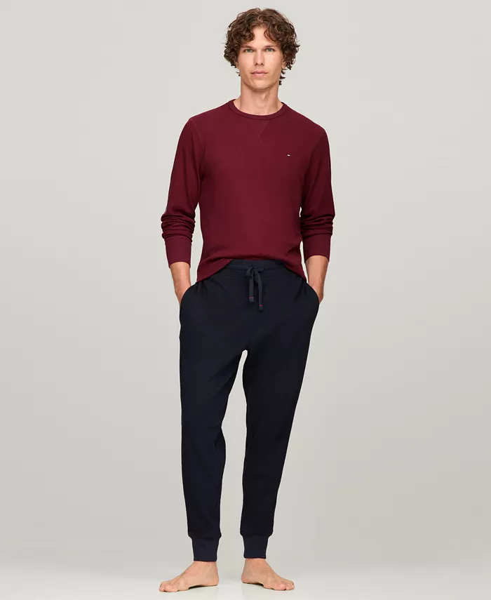 Men's Waffle-Knit Long-Sleeve Crewneck Thermal Top - thumbnail 8