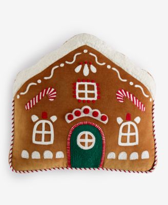 Holiday Lane - Gingerbread House Decorative Pillow, 16" x 16"