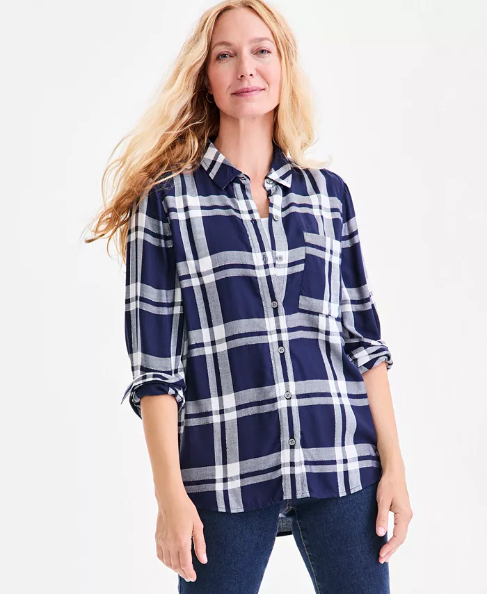Women's Plaid Button-Down Perfect Shirt
