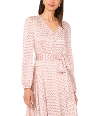 Women's Tie-Waist V-Neck Maxi Dress